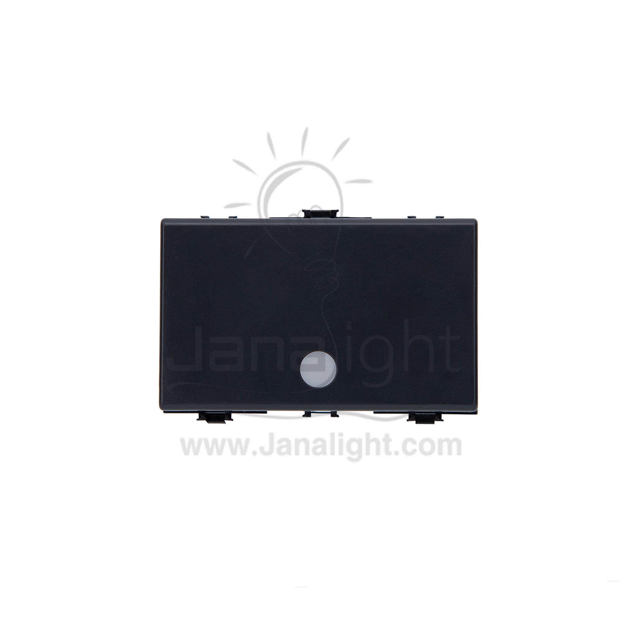 زر جرس بضوء عريض ماتكس اسود AG5005L/3E black wide doorbell switch with led matix edge